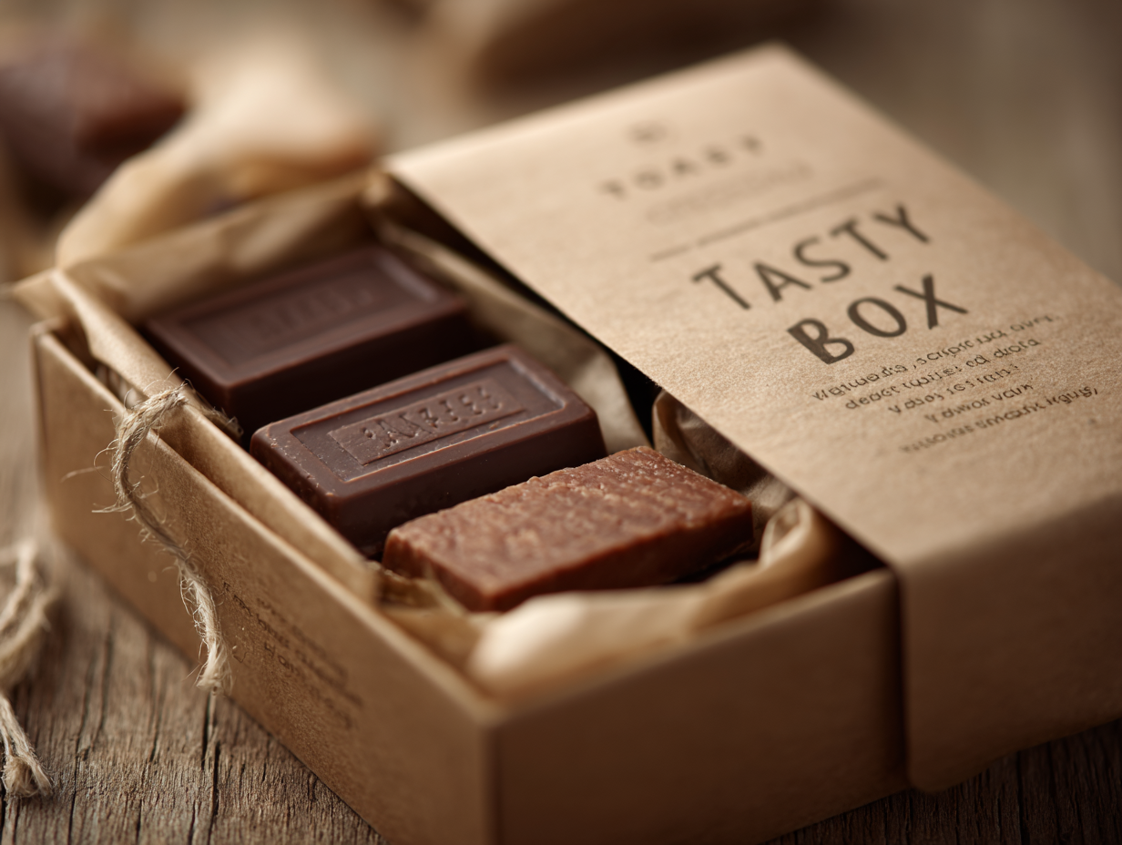 Detalle de caja Tasty Box de bombones